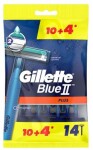 GILLETTE BlueII plus pánsky jednorazový holiaci strojček 14 ks