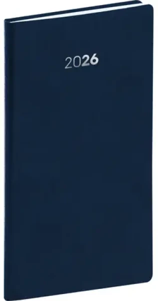 NOTIQUE Vreckový diár Balakon 2026 tmavo modrý / 9 x 15.5 cm (PGD-KAPBA-6215)