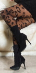 Sexy Tights with Print "Leo" black Einheitsgroesse