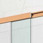 Vaňová zástena SAT Vision 140x120 cm brúsený rose gold SATVZVI120RG SATVZVI120RG
