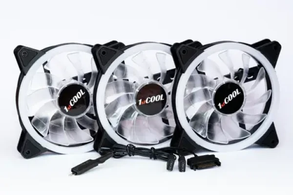 1stCool AURA EVO 1 ARGB / Sada ventilátorov / 120 mm / 3 ks / ARGB / radič (KIT-AURA-EVO-1)