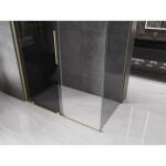 MEXEN/S - Velár sprchovací kút, posuvné dvere 150 x 85, grafit, zlato kartáčovaná 871-150-085-41-55