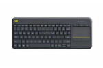 Logitech Wireless K400 PLUS CZ čierna / Bezdrôtová klávesnica / Touchpad / USB / CZ layout (920-007151)