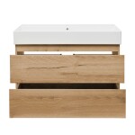 Kúpeľňová skrinka 2 zásuvková s umývadlom SAT B-Way 99x50x45 cm dub mat BWAY2100OAKU2BI BWAY2100OAKU2BI
