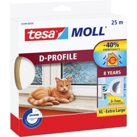 Tesa D-Profil 05389-00000-00 tesniaca páska tesaMOLL® biela (d x š) 25 m x 9 mm 25 m; 05389-00000-00