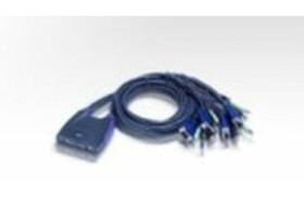 ATEN CS-64U / 4-port KVM USB mini / audio / 1.8m káble (CS-64U)