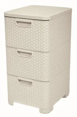 Curver Style Regál so zásuvkami 3x 14L krémovo-biela (206314)