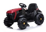 Mamido Detský elektrický traktor Farmer s vlečkou a lopatou červený