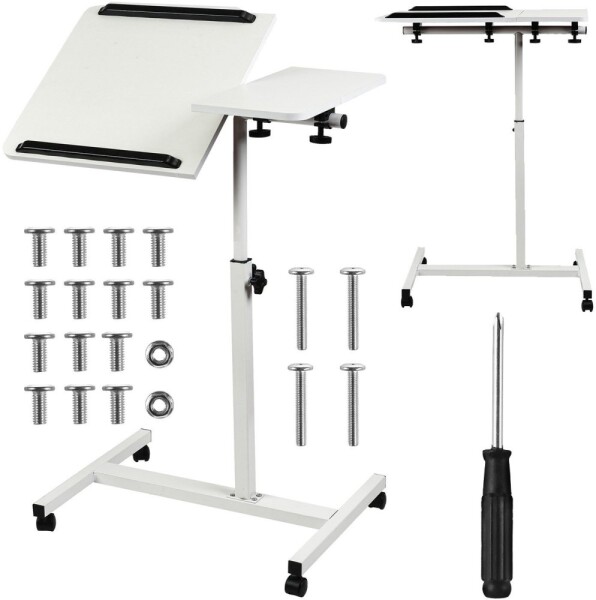 Maclean Mobilne biurko/stand na Notebook Maclean, biele, regulacja wysokośc 59-89cm, max. 30kg , MC-121 W