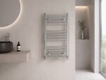 CERANO - Kúpeľňový radiátor Benito - stredové pripojenie 50mm/bočné - 209 W - chróm - 700x450 mm CER-469468