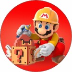 Jedlý papier Super Mario a domček 19,5 cm - Pictu Hap - Pictu Hap