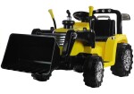 Mamido Detský elektrický traktor Power s radlicou žltý