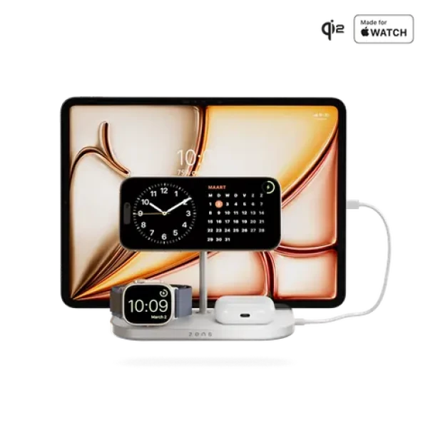 ZENS 4v1 bezdrôtová nabíjačka 60W / Bezdrôtová nabíjačka / 4X zariadenia / USB-C výstup (ZEDC29W)