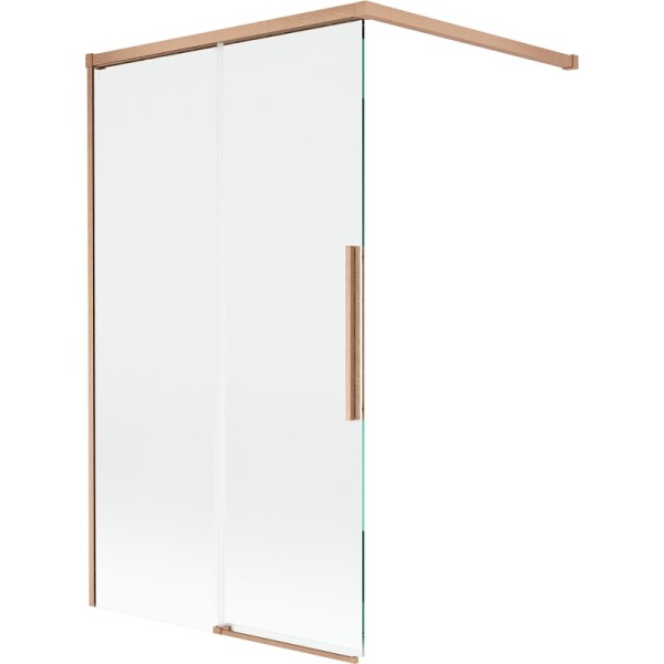MEXEN/S - Rox vaňová zástena 2-krídlová posuvná 100 x 150, transparent, meď kartáčovaná 8C9-100-003-65-00