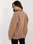 Dámsky sveter / bunda DHJ NA A8500.11P Brown melange - FPrice one size Hnědá