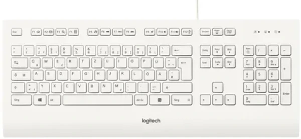 Logitech K280e DE biela / Klávesnica / USB kábel / DE layout (920-008319)