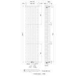 INVENA - Teleso dekoratívne, vertikálne duo 2000x480 biele; UG-20-B20-A