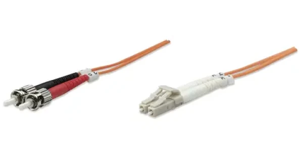 Intellinet LC/ST oranžová / Optický patch kabel / Multimode OM1 / 3 m / LSZH plášť (471329)