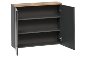 COMAD - Zrkadlová skrinka 80cm 2 dvierka BALI GRAPHITE 5907611647622