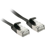 LINDY 47485 RJ45 sieťové káble, prepojovacie káble CAT 6A U/FTP 10.00 m čierna s ochranou 1 ks; 47485