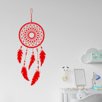 Veselá Stena Samolepka Lapač snov ornament Farba: fialová, Veľkosť: 80 x 31 cm