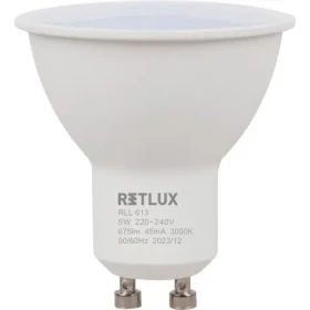 Retlux RLL 613 GU10 bulb 5W / 675 lm / 3000K - teplá biela / D (8590669362493)