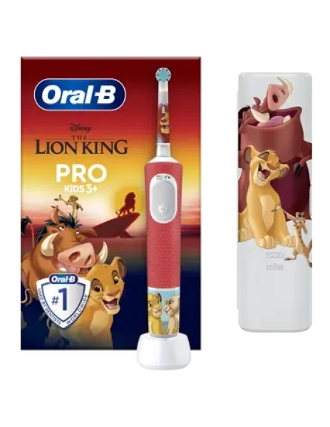 Oral-B Vitality Pre Kids Lion King / Elektrická detská zubná kefka / oscilačné / cestovné puzdro / od 3 rokov (Vitality Pro Lion King)