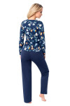 Pyžamo Donna Caroline Dlhá dĺžka/r M-2XL tmavě modrá XL