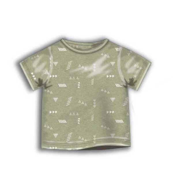 Tričko chlapčenské s krátkym rukávom, Minoti, DESERT 9, khaki - 68/80 | 6-12m