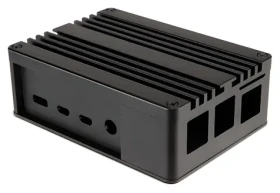 Akasa Pi 4 Pre čierna / Skriňa Raspberry Pi 4 / pasívne chladenie / eloxovaný hliník (A-RA08-M2B)
