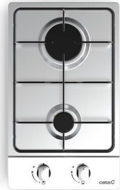 Cata CATA | Hob | GI 3002 X | Gas | Number of burners/cooking zones 2 | Rotary knobs | Nerūdijantis plienas