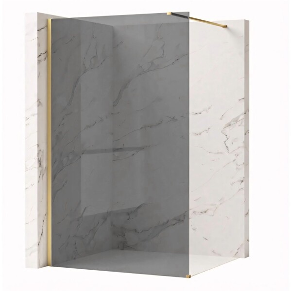 REA/S - Sprchová zástena Flexi Grey / Brush Gold 140 KPL-K99280
