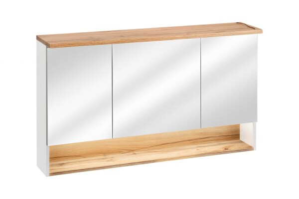 COMAD - Zrkadlová skrinka 120cm 3 dvierka BAHAMA WHITE 5907611648391