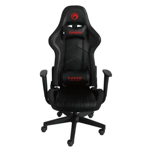 Marvo CH-106 čierna / herné kreslo / 129-139cm / ergonomické / sklopné až do uhla 180 ° / syntetická koža (CH-106 BK)