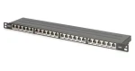 Digitus CAT6A High Density čierny / Patch panel / 19" / 24 portov / tienený / 0,5U (DN-91624S-SL-SH)