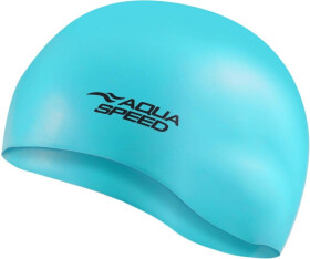 AQUA SPEED Plavecká čiapka Mono Light Blue Pattern 02 L/XL