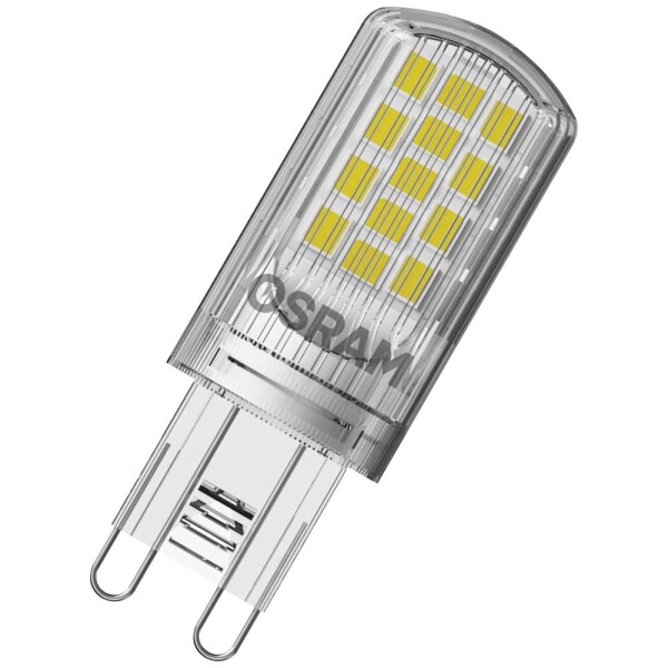 OSRAM HOMELIGHTING 4058075758087 LED En.trieda 2021 E (A - G) G9 špeciálny tvar 4.2 W = 40 W teplá biela (Ø x v) 19 mm x 19 mm 5 ks; 4058075758087