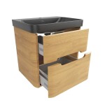 Kúpeľňová skrinka s umývadlom SAT Fusion 57,5x53x45 cm dub medový mat SATFUSION260DMBKM SATFUSION260DMBKM