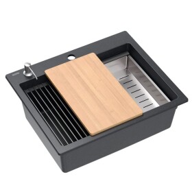 Quadron Quadron - Granitový drez KURT 110 WORKSTATION Black Dotted ZLE-09010