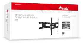 Equip Držiak TV 32-55" čierna / Držiak TV / naklápací a otočný / VESA 400x400 mm / nosnosť 50 kg (650315)