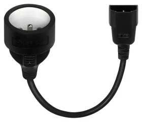 Savio CL-180 / Napájací adaptér / IEC C14 (M) - CEE 7/5 (E) / 15 cm (SAVKABELCL-180)