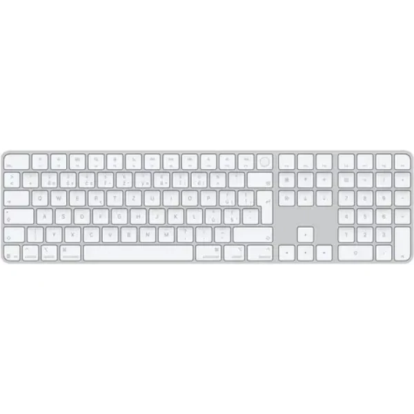 Apple Magic Keyboard s Touch ID a numerickou časťou CZ bielo-strieborná / USB-C / CZ layout (MXK73CZ/A)