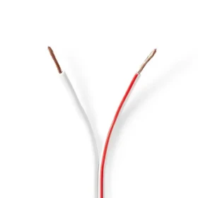 Nedis Repro kábel 2x 1.50 mm2 biela / CCA / 100.0 m / Okrúhly / PVC (CAGW1500WT1000)
