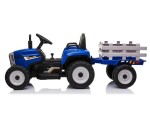 Mamido Mamido Elektrický traktor s vlečkou T2 modrý 12V7Ah EVA kolesá