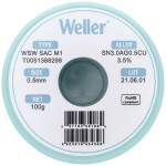 Weller WSW SAC M1 spájkovací cín bez olova cievka Sn3,0Ag0,5Cu 100 g 0.5 mm; T0051388299