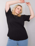 Černá pruhovaná halenka plus size velikosti 2XL