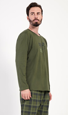 Pánske dlhé pyžamo Sunshine paradise khaki M