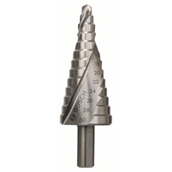 Bosch Accessories 2608597520 HSS stupňovitý vrták, délka 93.5 mm, kužeľový záhlbník, 1 ks; 2608597520