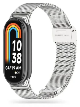 Tech-Protect MilaneseBand strieborná / Remienok milánsky ťah / XIAOMI SMART Band 8, 8 NFC