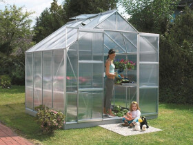Záhradný skleník z polykarbonátu Vitavia Uranus 6700 PC 4 mm (strieborný)